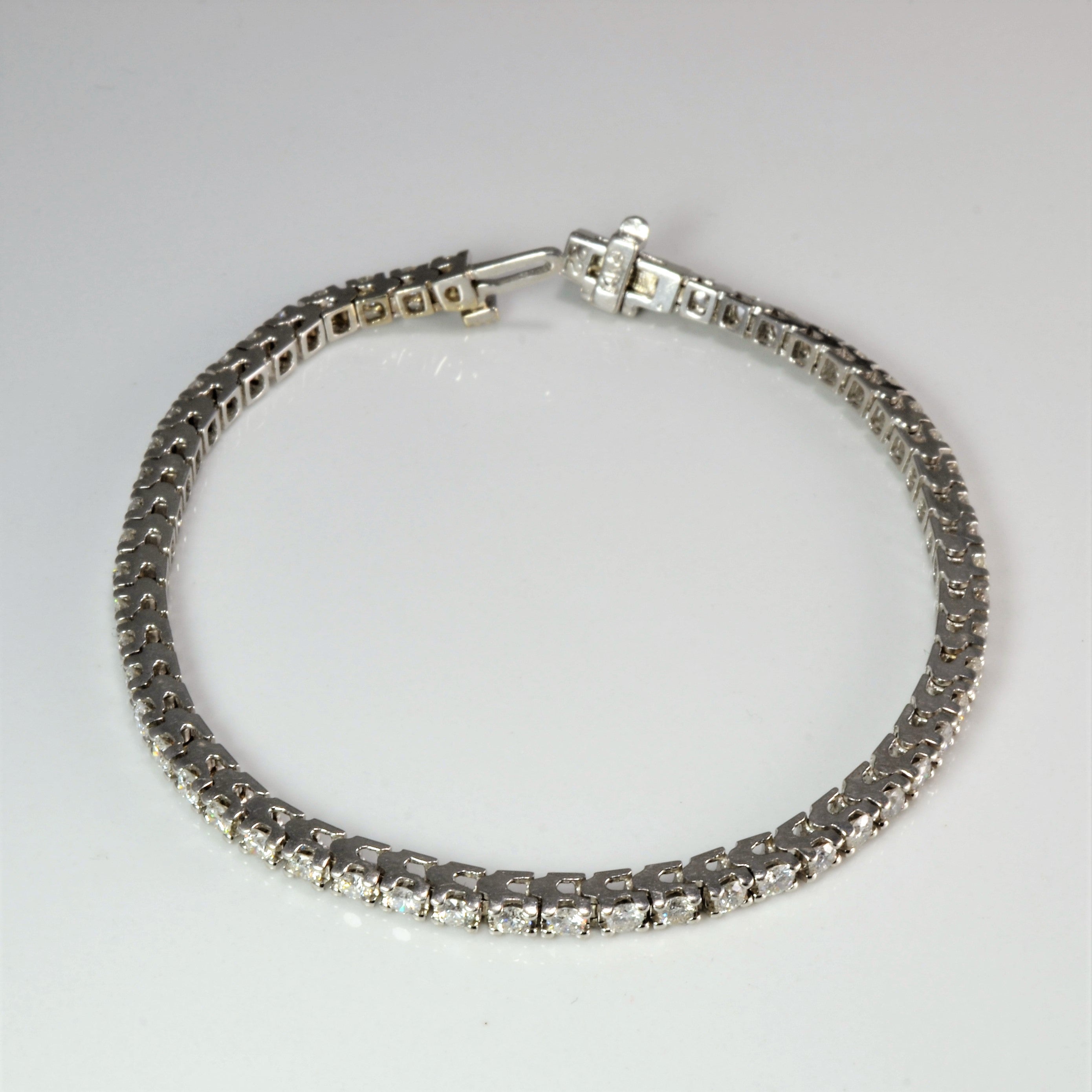 Pave Diamond Ladies Tennis Bracelet | 2.20 ctw, 7''| — 100 Ways