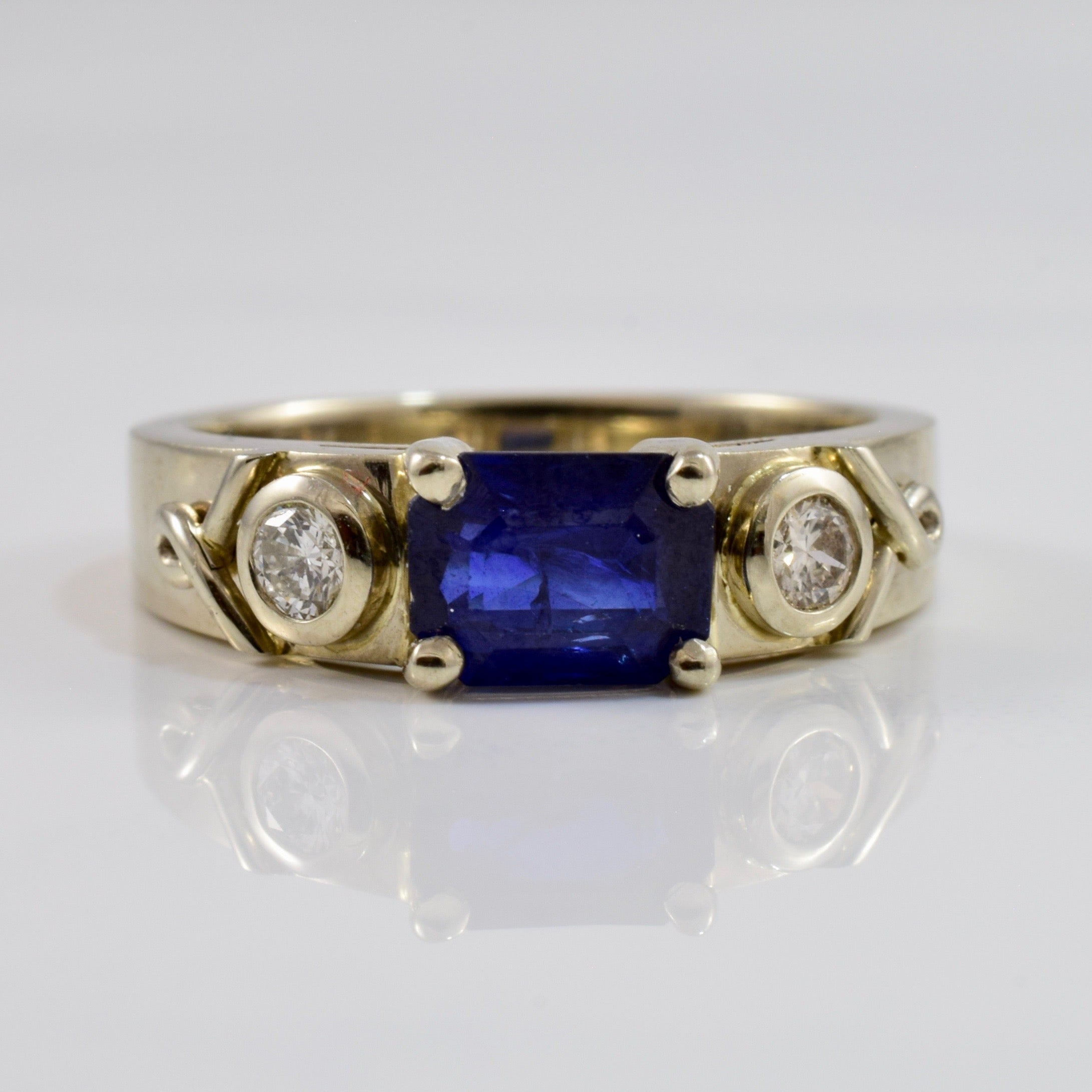 Sapphire and Diamond Ring | 0.16 ctw SZ 5.5 | — 100 Ways