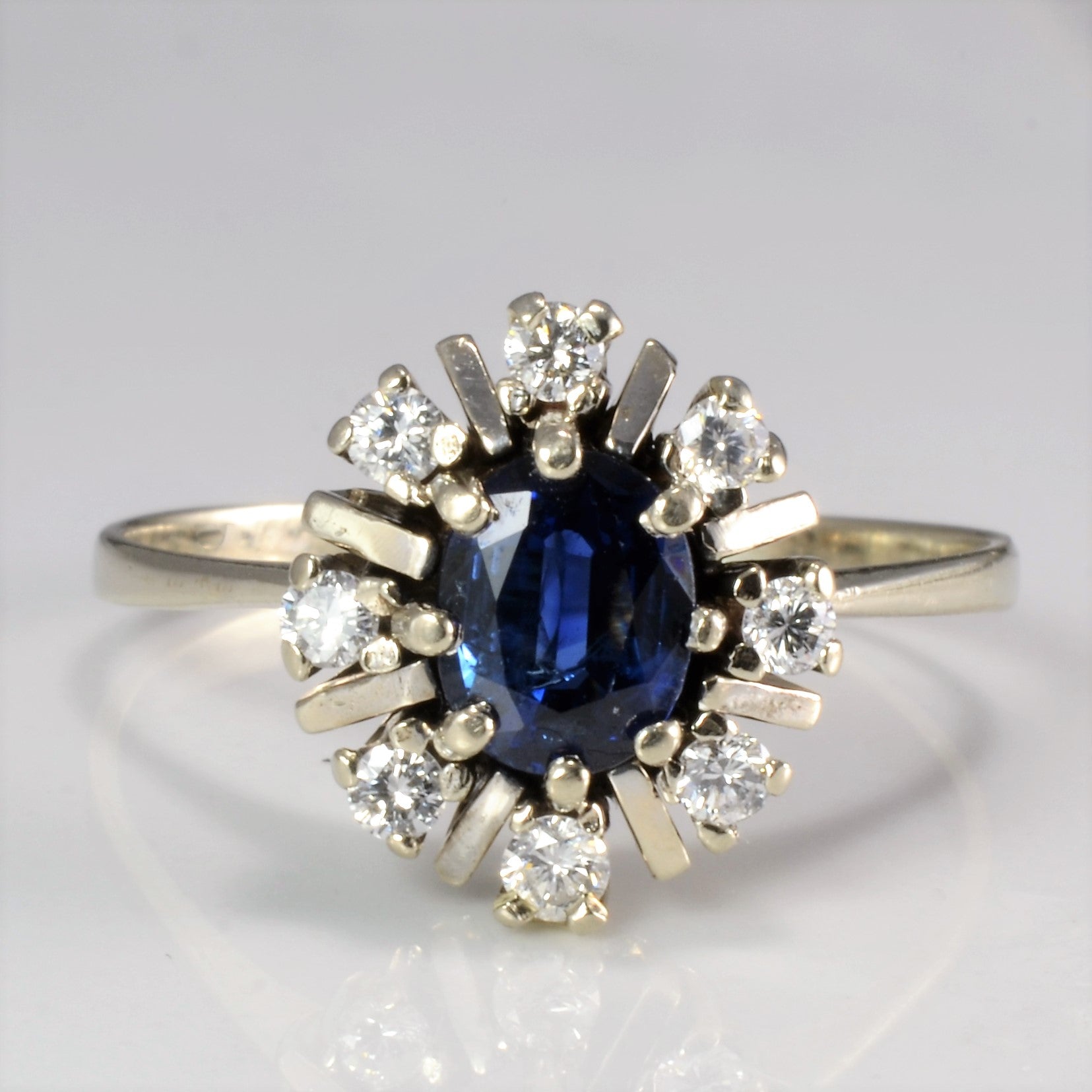 Sapphire & Diamond Cocktail Ring | 0.28 ctw, SZ 10.5 | – 100 Ways