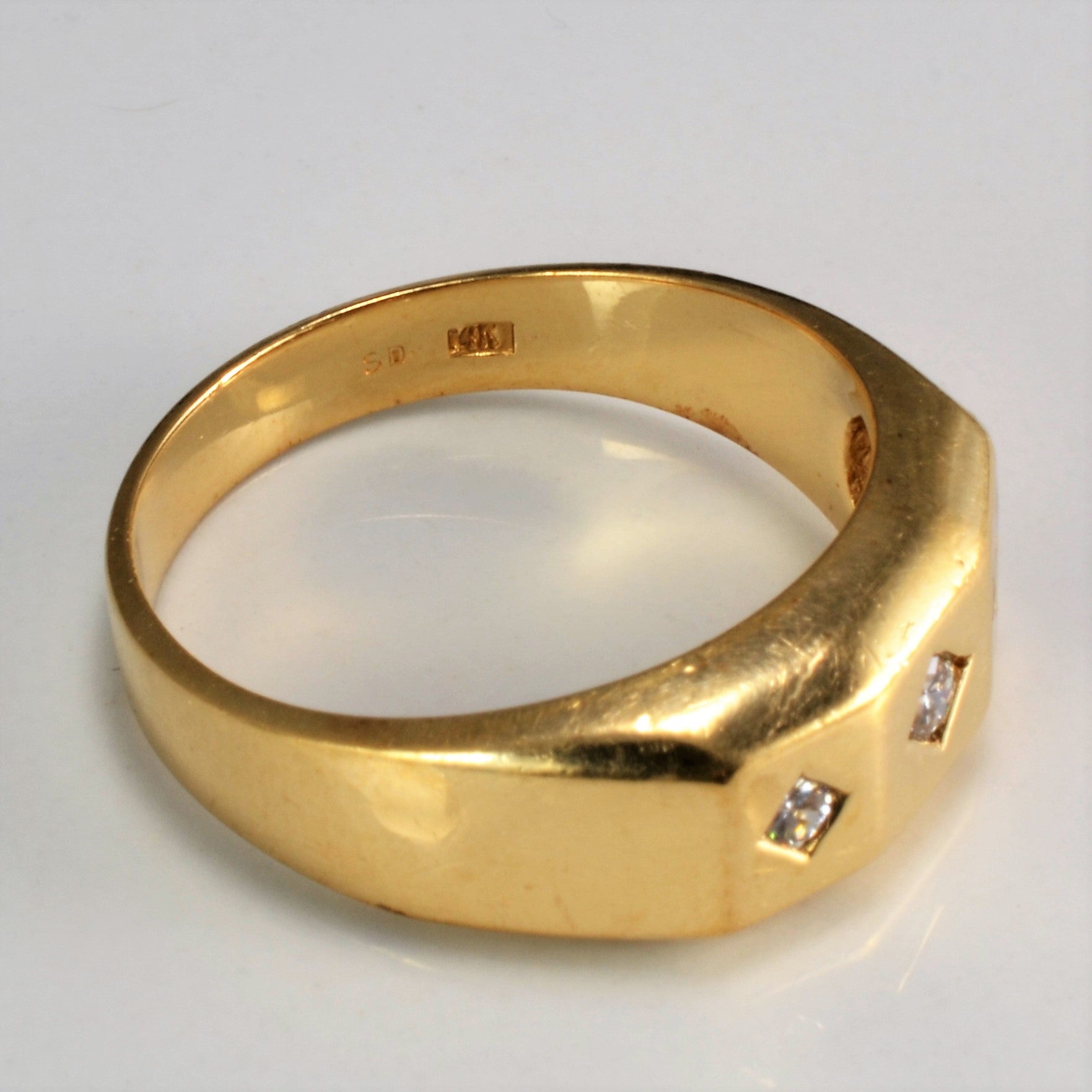 Gypsy Set Three Stone Diamond Ring | 0.20 ctw, SZ 10.75 | — 100 Ways