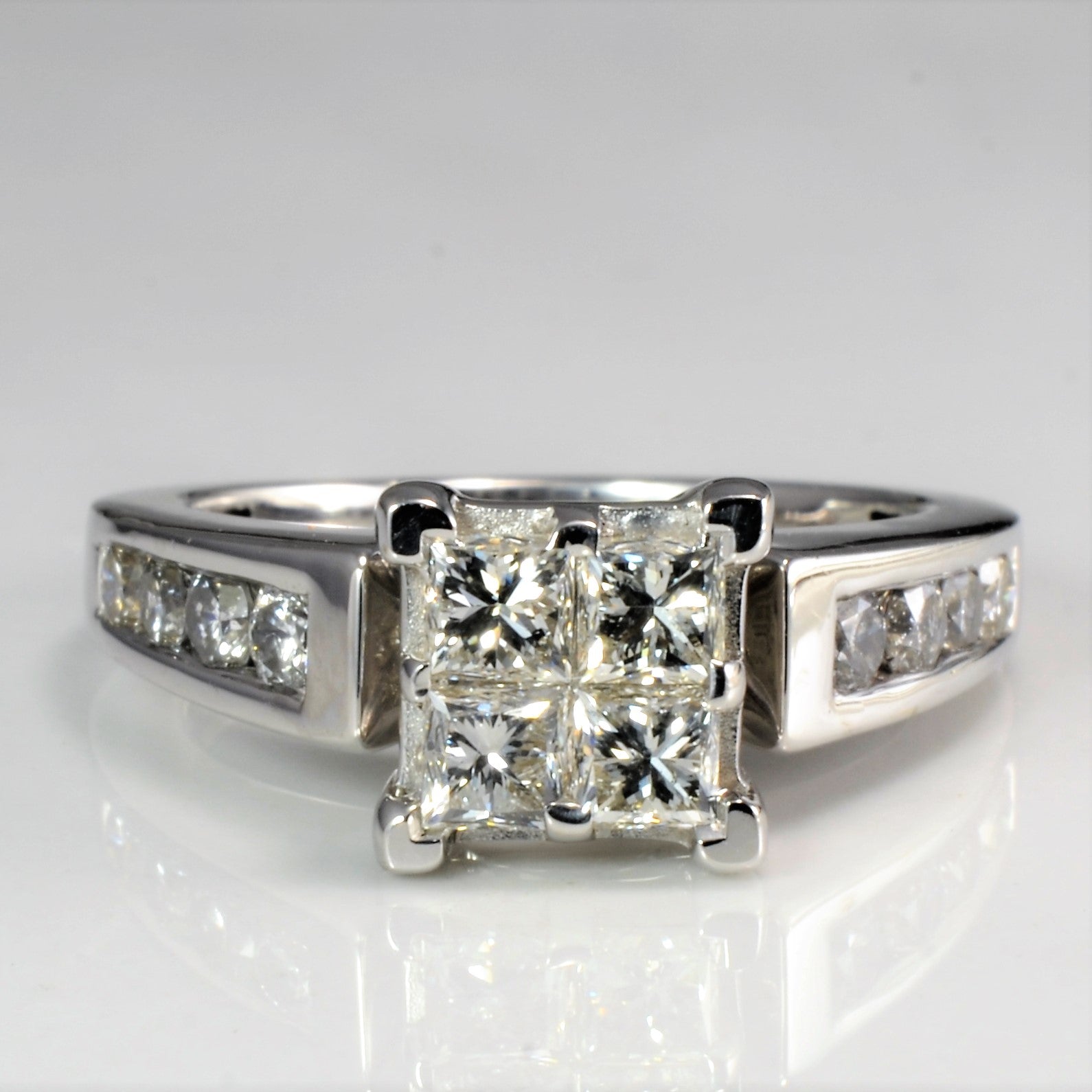 Tapered Diamond Engagement Ring | 1.24 ctw, SZ 7 | – 100 Ways