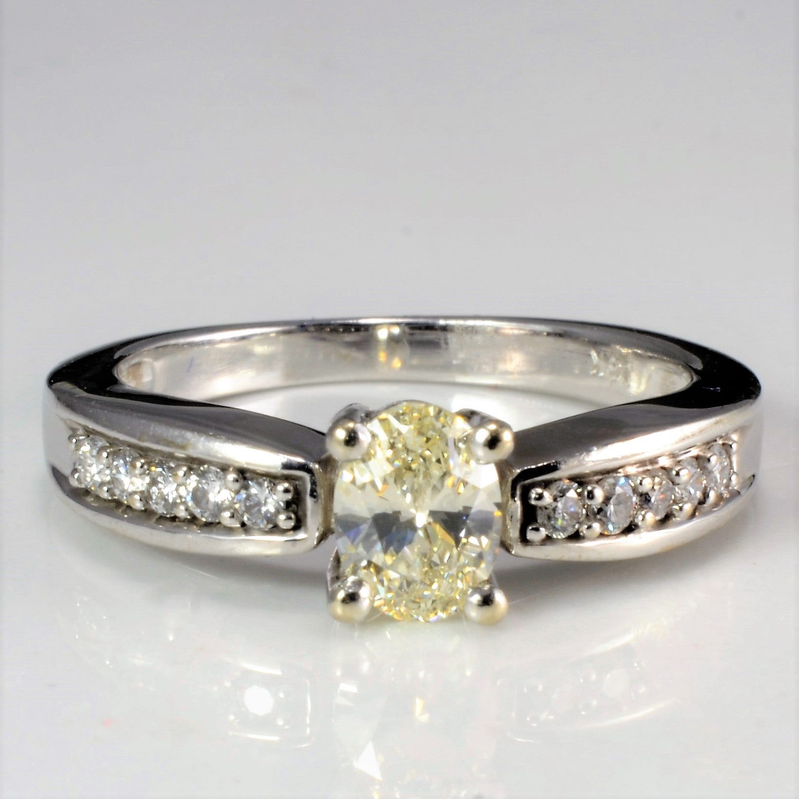 Solitaire with Accents Diamond Engagement Ring | 0.68 ctw, SZ 6.25 ...