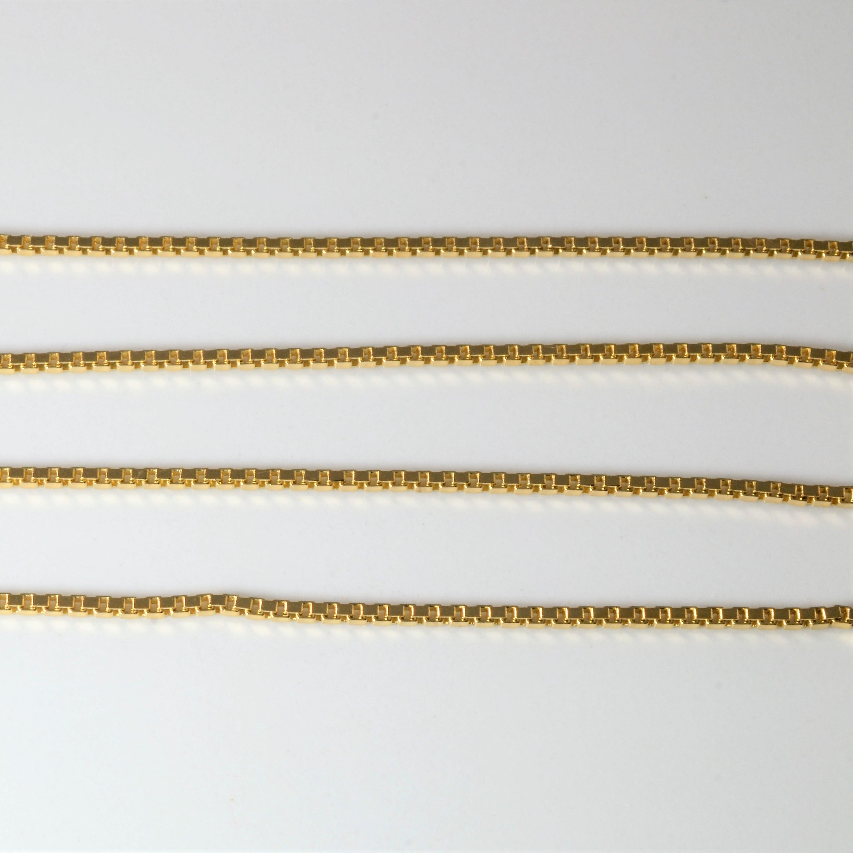 10k Yellow Gold Box Chain | 22"|