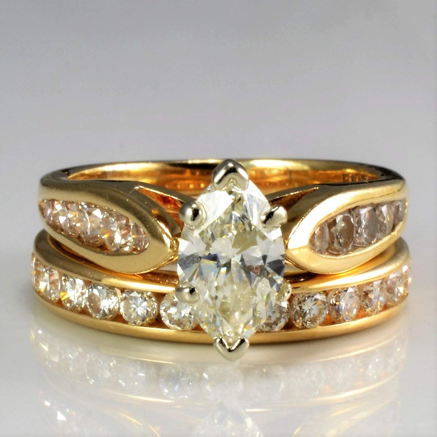 Channel Diamond Ladies Wedding Ring Set | 1.45 ctw, SZ 4.5 | – 100 Ways