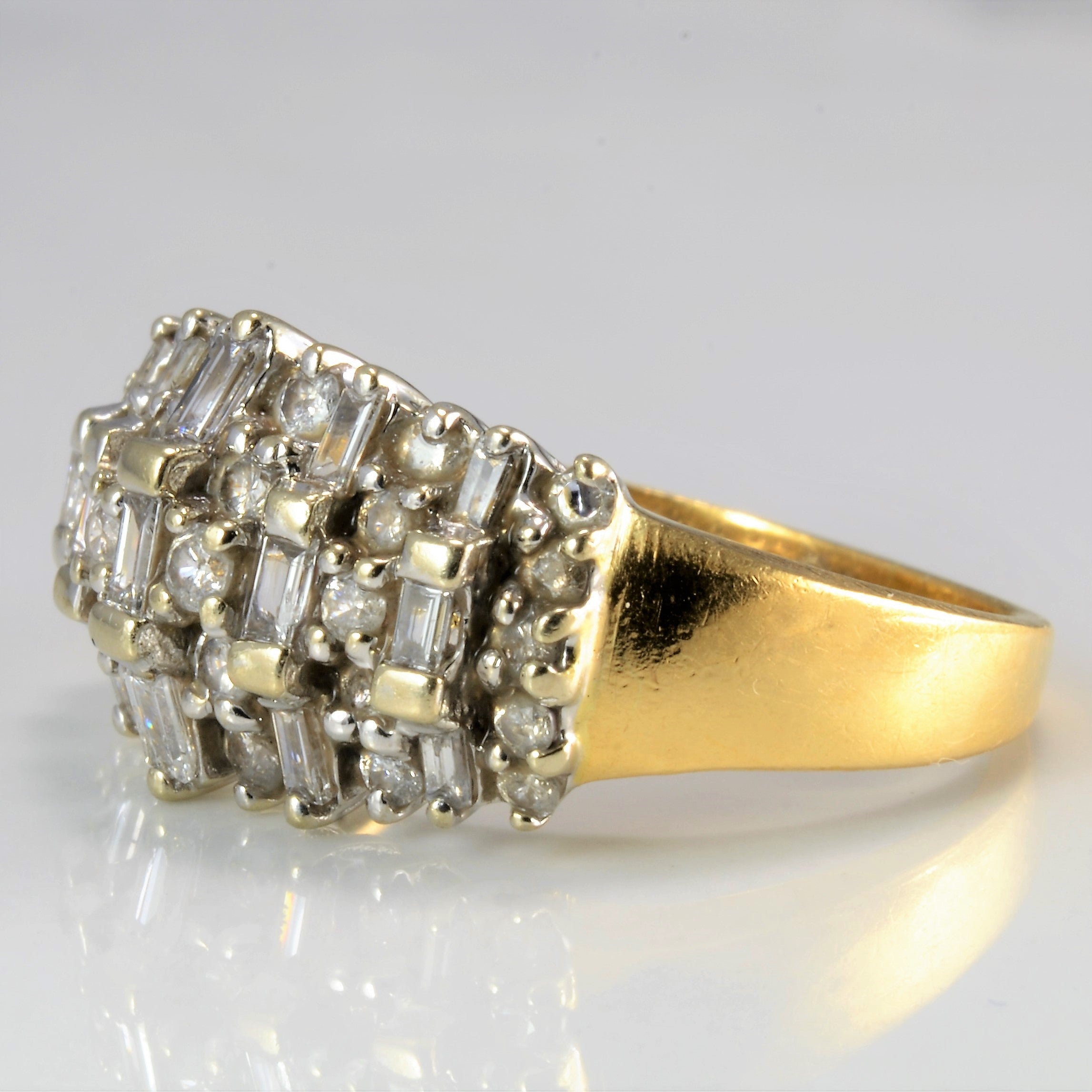 Wide Band Diamond Cluster Ring | 1.00 ctw, SZ 7 | – 100 Ways