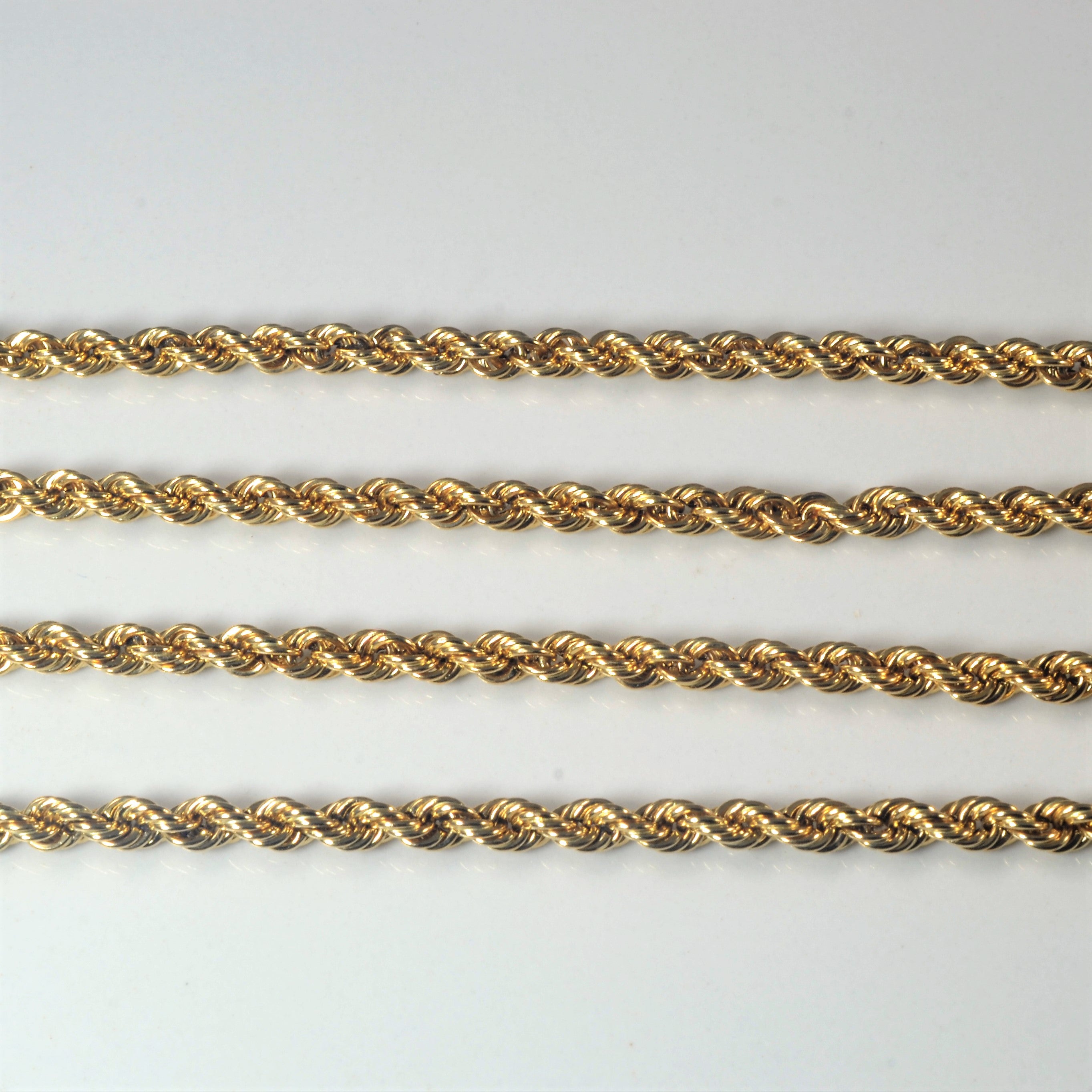 10k Yellow Gold Rope Chain | 20" |