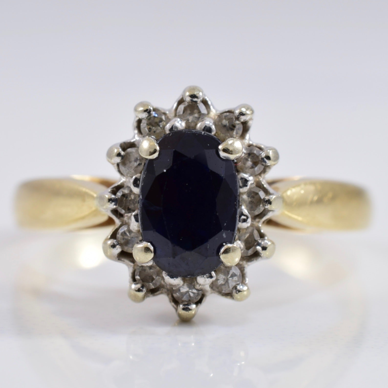 Sapphire and Diamond Cluster Ring | 0.10 ctw SZ 5 | – 100 Ways