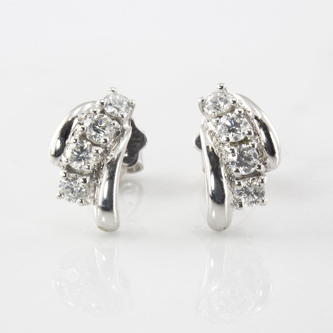 diamond drop stud earrings