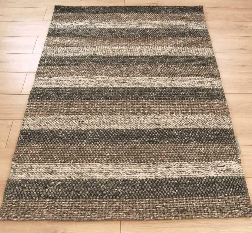 Basis Barrow Varide Stripe Brown Grey Rug