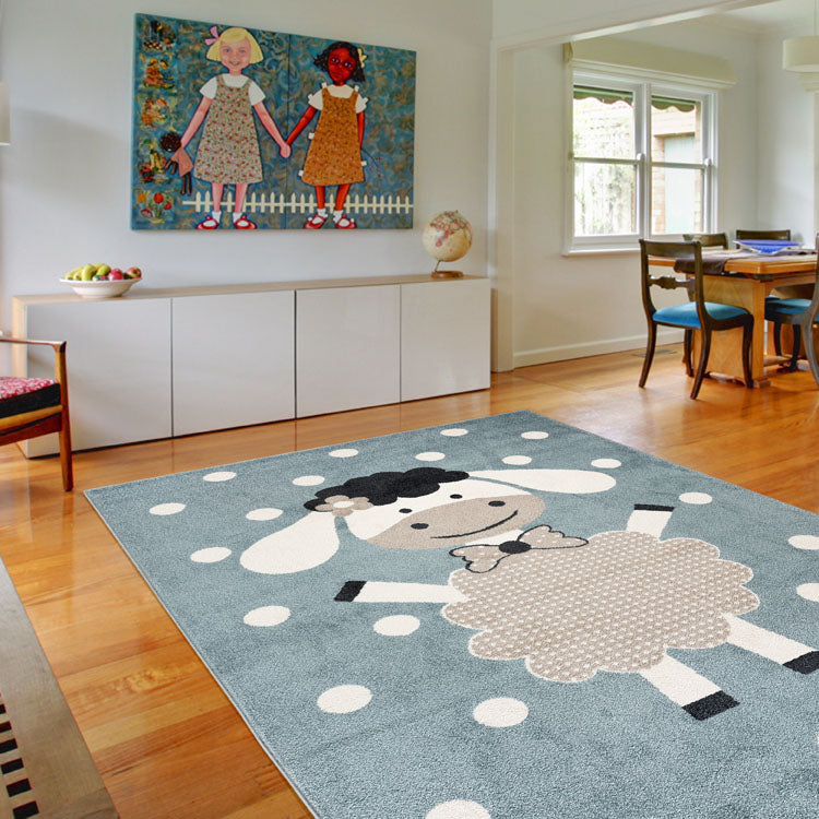 KidsZoo Sheep Blue Rug