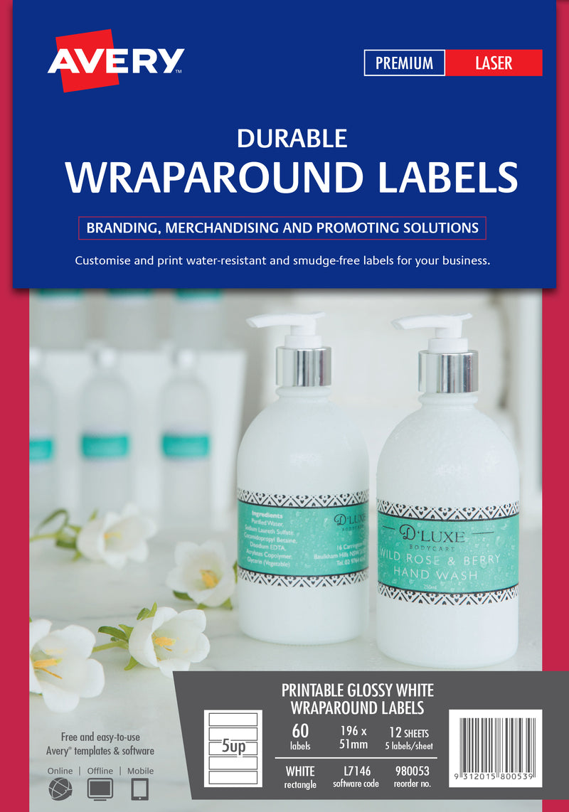 avery wraparound labels