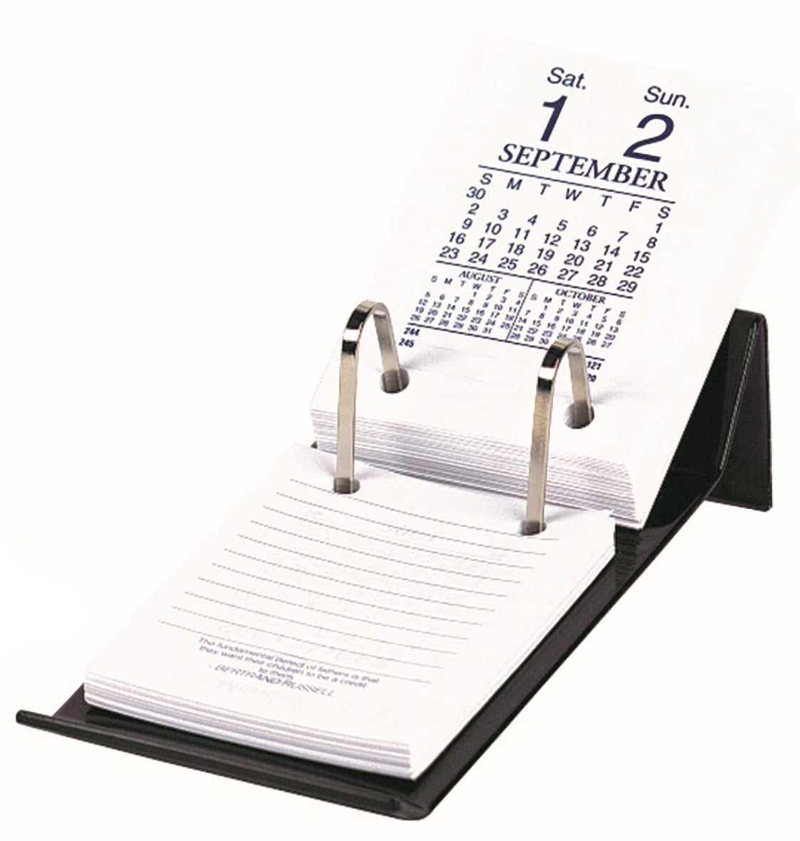 Marbig Desk Calendar Stand Top Hole Mount 1 Day to a Page Black