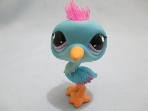 Littlest Pet Shop Rare Blue Heron Bird 2582 W Pink Furry Hair Authent Lpsqueen Com