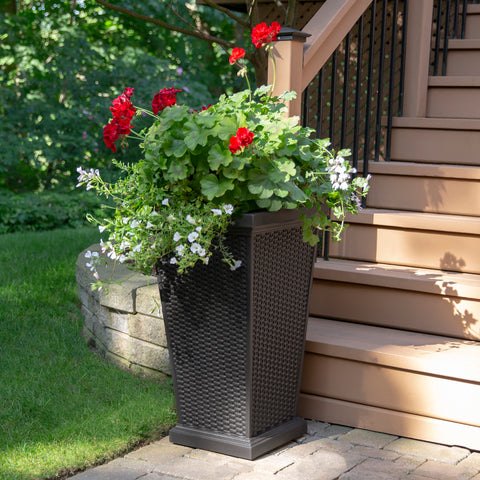 Wellington Tall Planter in Black