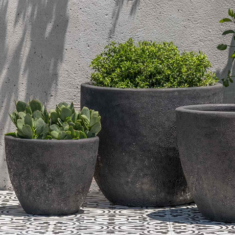 Campania International Caipirinha Planter Set of 3 in Volcanic Coral