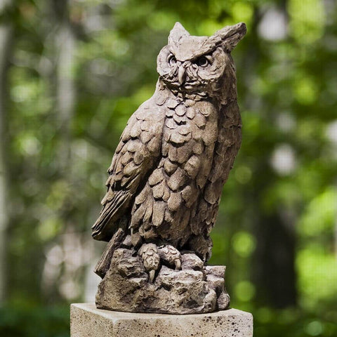 Campania International Large Horned Owl Statue