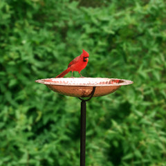 Good Directions Copper Bird Feeder on Garden Pol