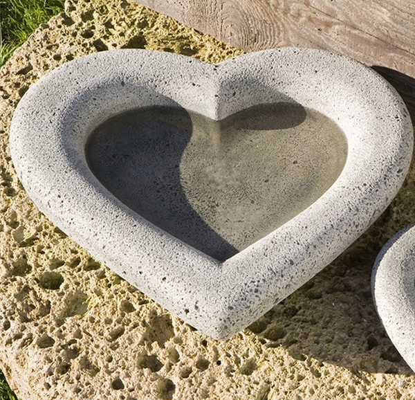 Heart Shell Large Birdbath by Campania International