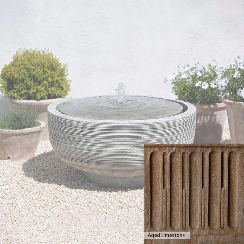 Campania International Urbino Planter, XLG, Aged Limestone