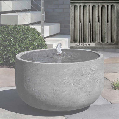 Alpine Stone Patina for the Campania International Echo Park Fountain, a medium gray with a bit of green to define the details.