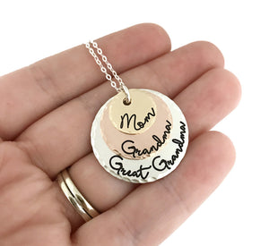 mom grandma necklace