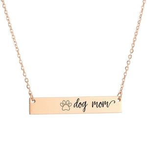 dog mom bar necklace