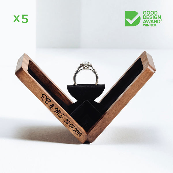 Wooden proposal store ring box