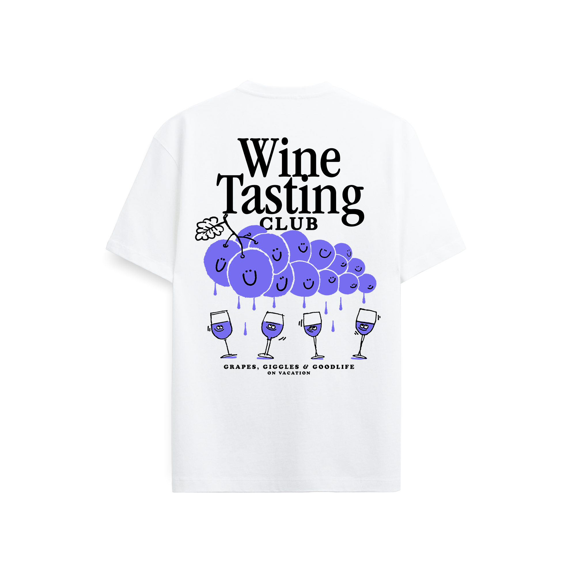 Wine Tasting T-Shirt - White - On Vacation product image