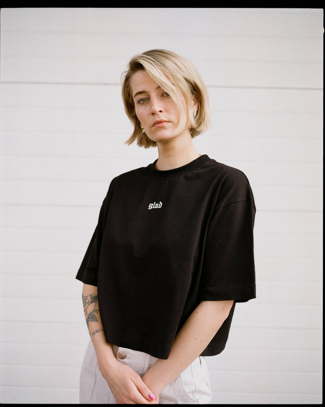 NEW: GLAD Shirt Black Cropped