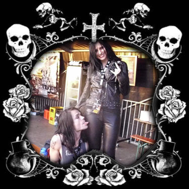 Zion & Vikki messing around in the signing area at Wacken after signing a few autographs