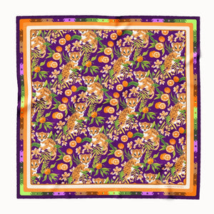 Baby Florida Panther and Oranges Silk Scarf 90 - Designed With Meaning - Panthers Scarf