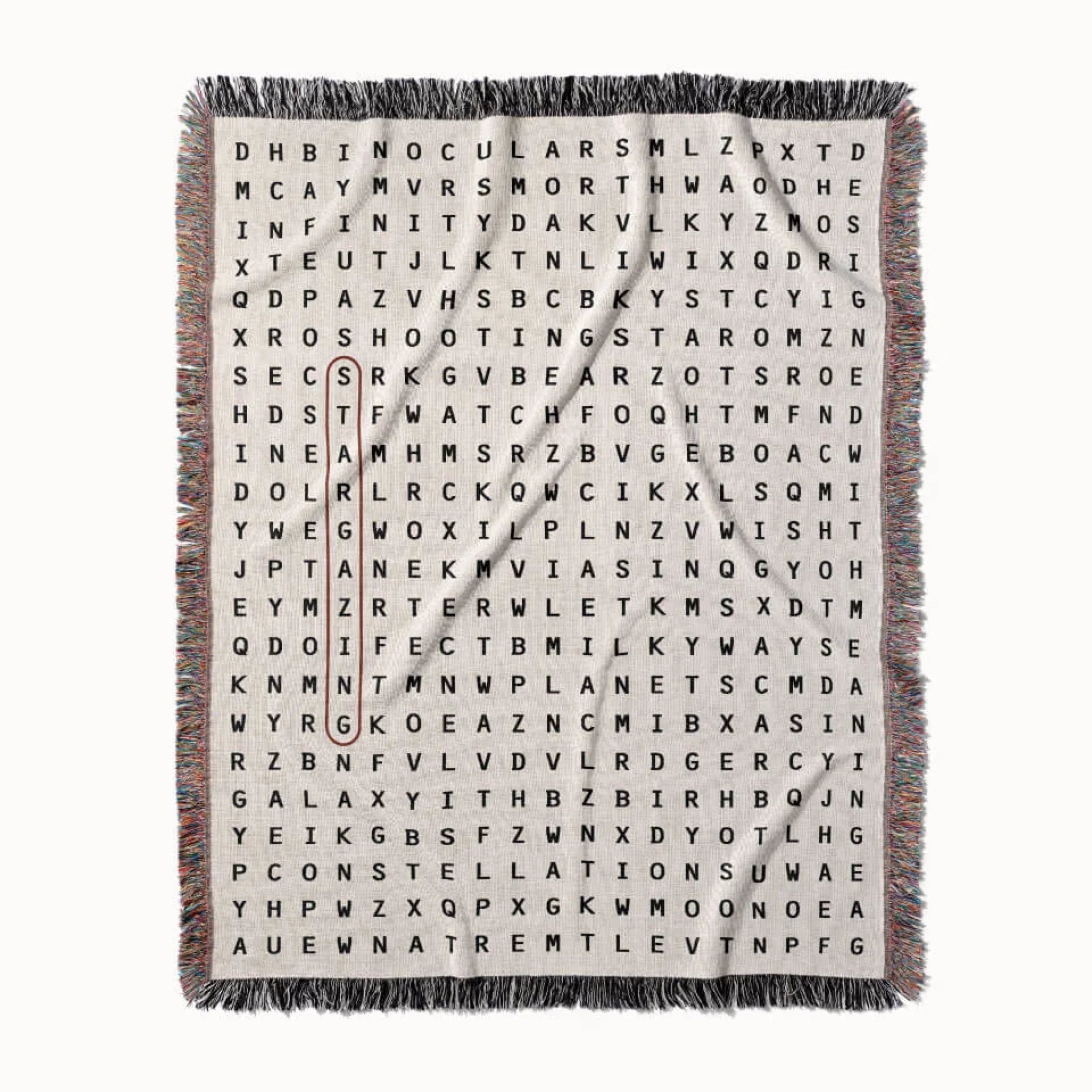 Stargazing Woven Blanket - Word Search Studio™