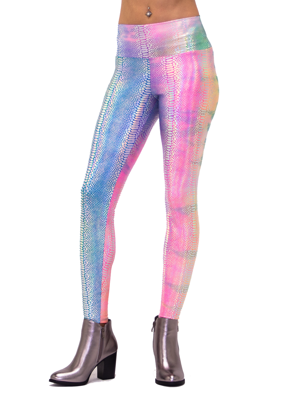 Rainbow Holographic Mermaid Leggings - Revolver Fashion is Funstigators