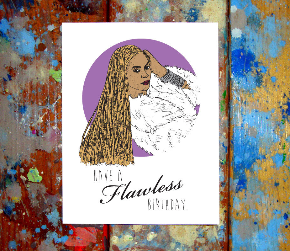 beyonce themed birthday card