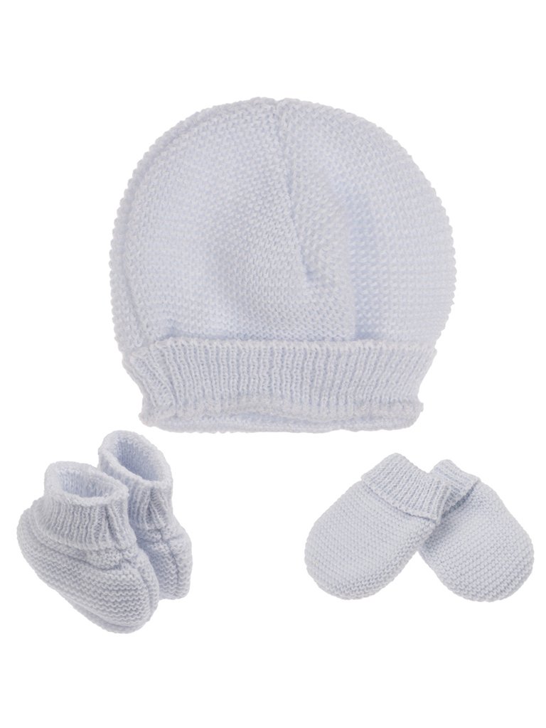 Tiny Baby Knitted Hat, Mittens 