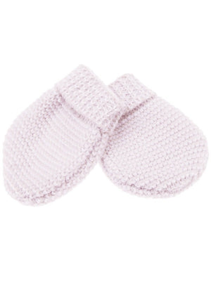 Cotton Knit Tiny Baby Soft Pink Gloves/Mittens, 4-7.5lbs - Mittens - La Manufacture de Layette
