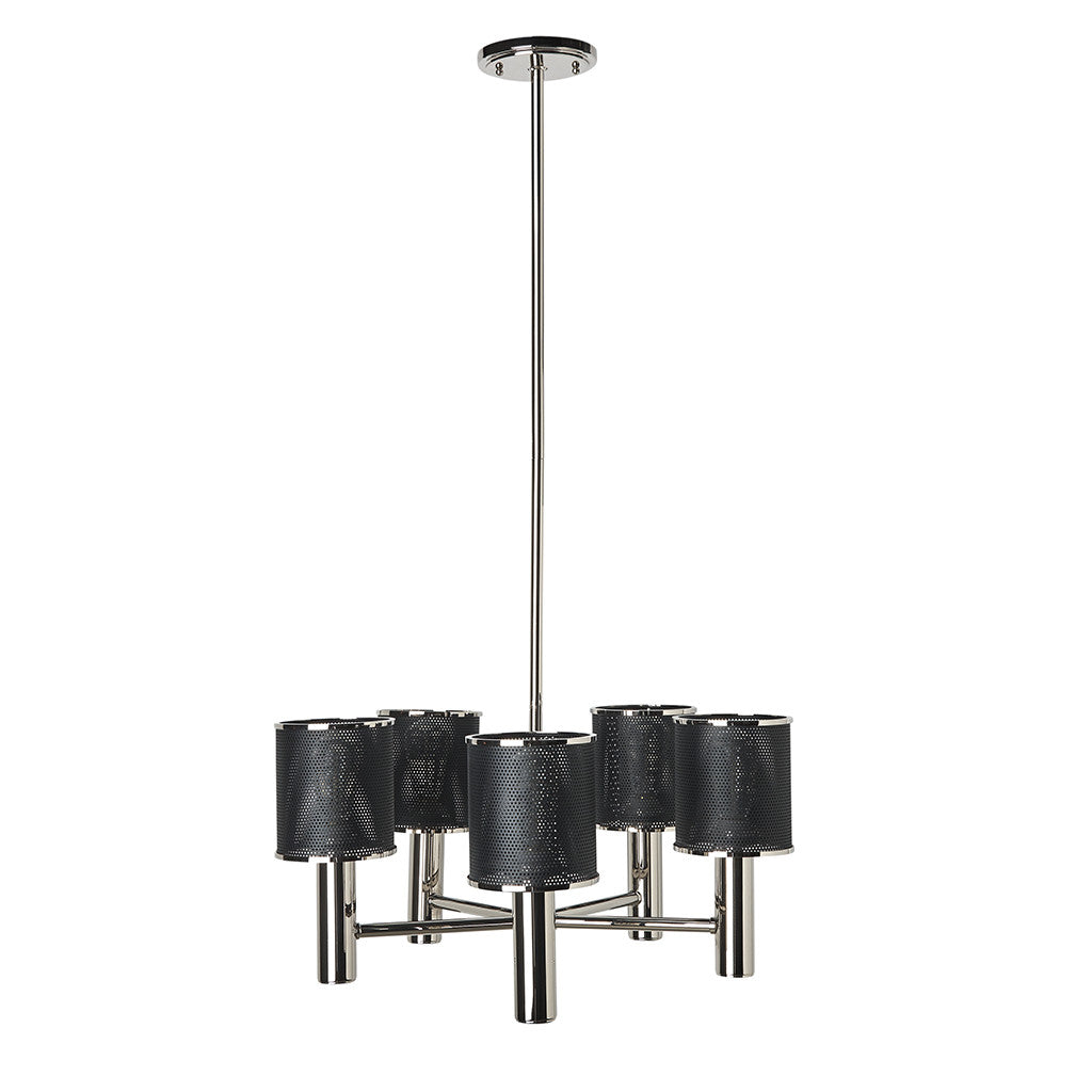 Montecito Ceiling Mounted Chandelier With Perforated Shades
