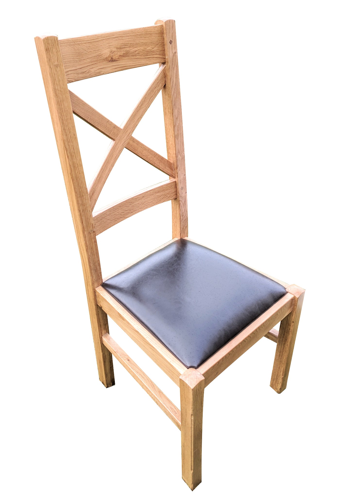 Cross Back Dining Chair - Blonde range - Crown Oak Furniture Ltd