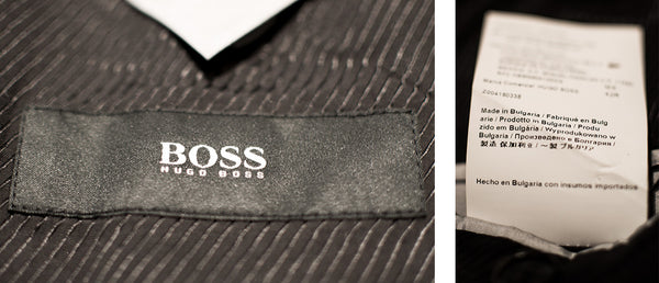 Hugo Boss suit jacket label