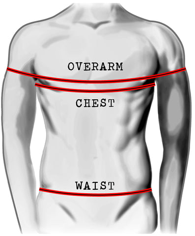 suit drop - shoulders, chest, waist