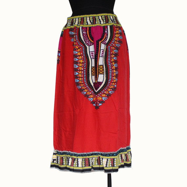 red dashiki dress