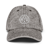 RWY23 - HOU Houston Cotton Twill Cap - Cool Airport Code Merchandise - Roundel Design with Vintage Aircraft - Image 13