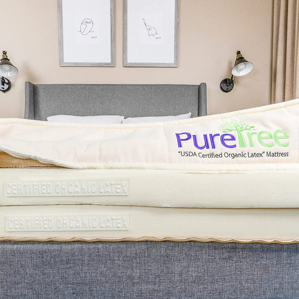 PureTree Organic Natural Latex Mattress Layers Certified USDA