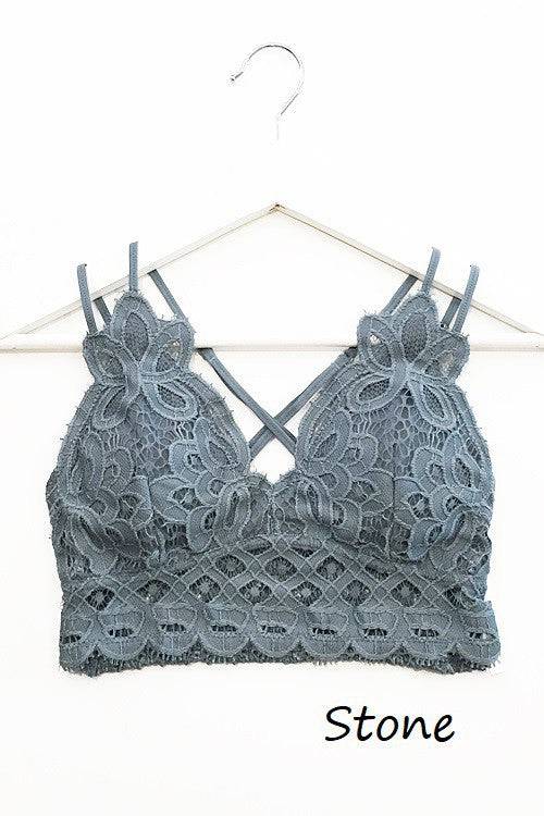 SEAMLESS TRIPLE CRISS-CROSS PADDED BRALETTE - Country Faith Boutique