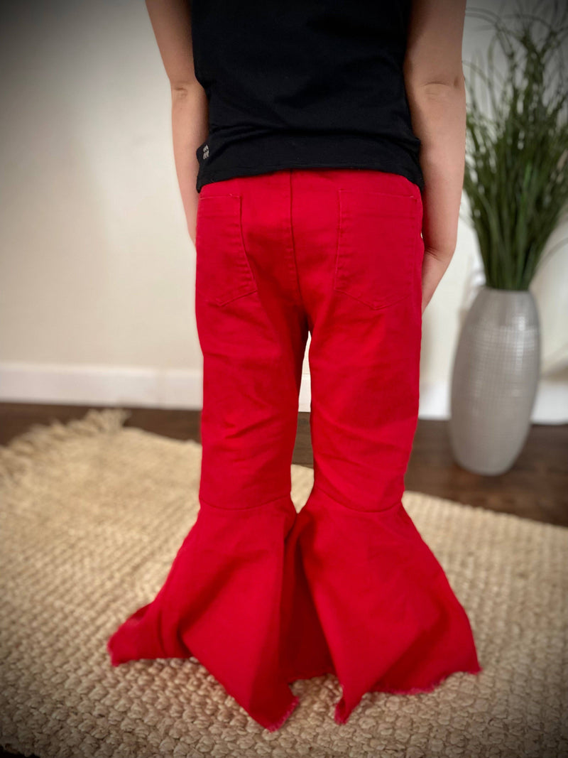 Walking in Memphis Wine Red Corduroy Flare Pants