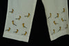 Hand painted Linen Pant with hand painted borders - Hoopoe