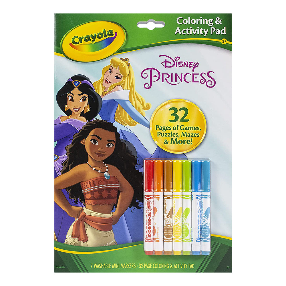 Crayola Disney Princess Coloring and Activity Book with Markers PaperWorm