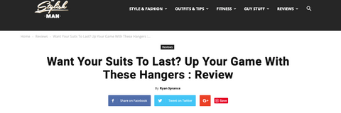Suit hanger review stylish man