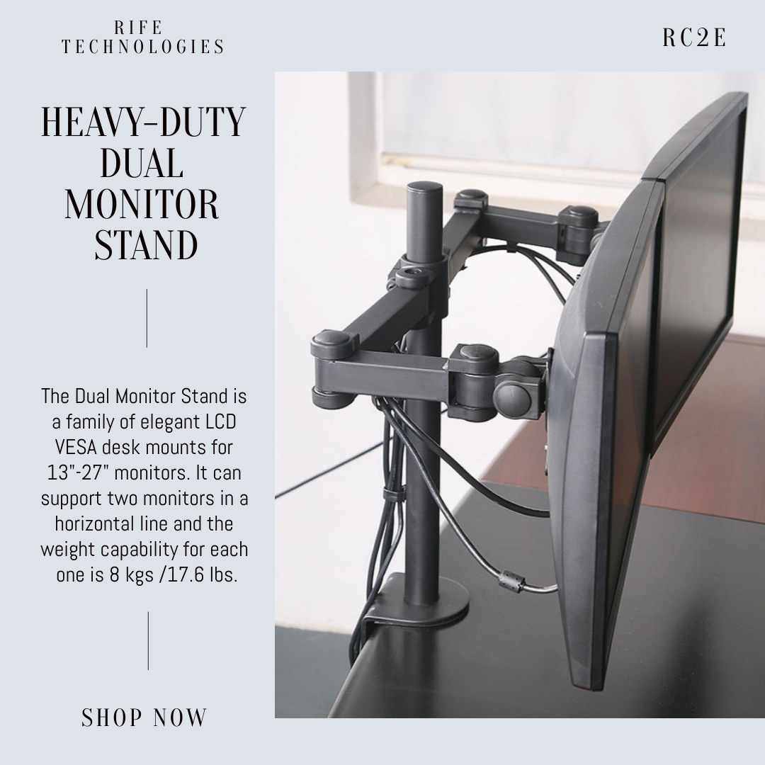 Dual Monitor Arms & Stands - Rife Technologies