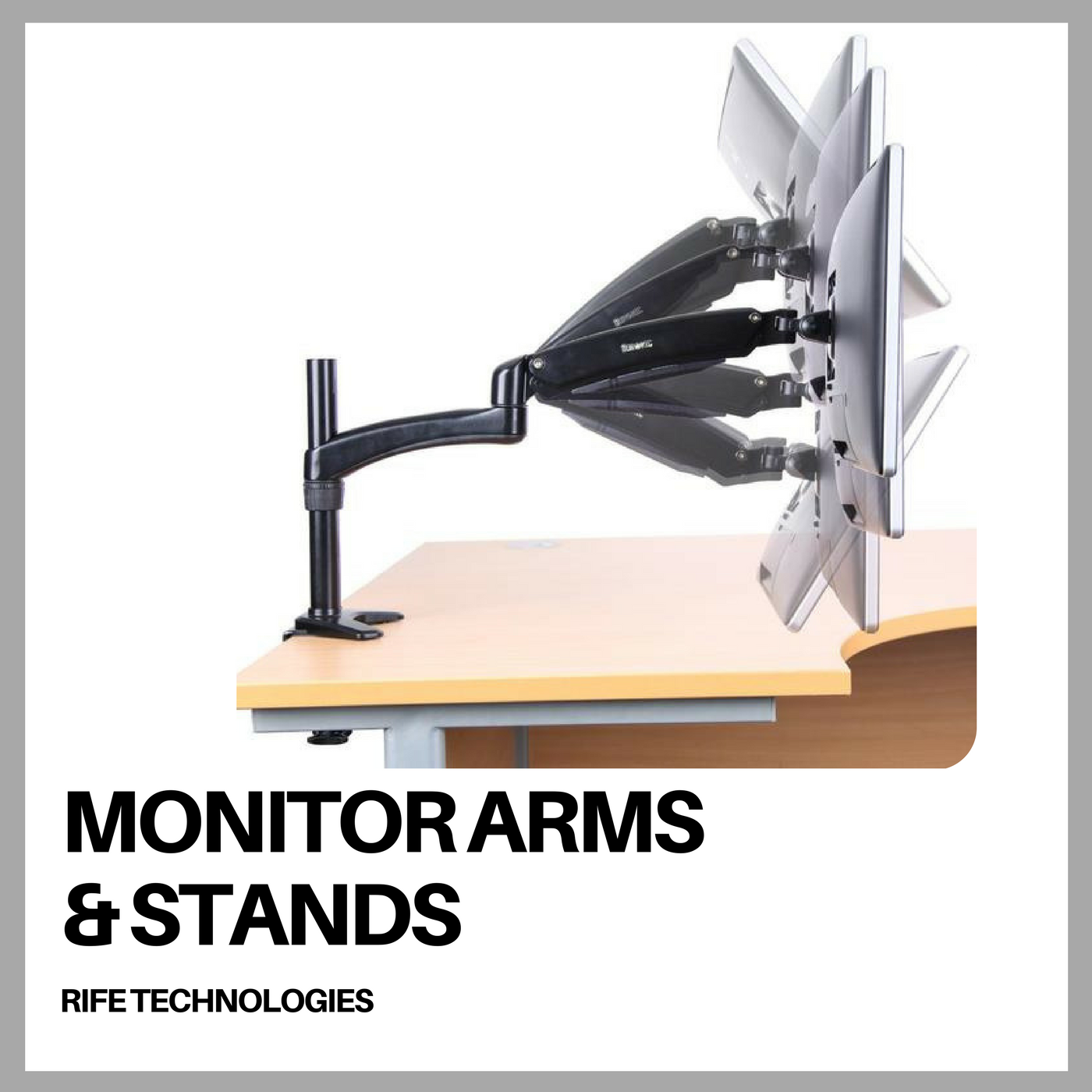Premium Six Monitor Stand - Freestanding, 5 Years Warranty (6MS-FHP) - Rife  Technologies